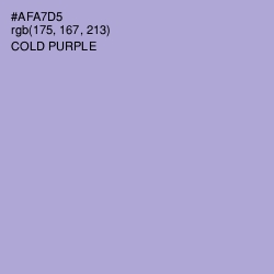 #AFA7D5 - Cold Purple Color Image