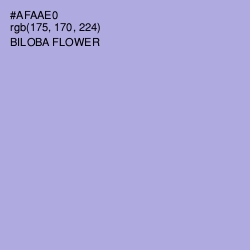 #AFAAE0 - Biloba Flower Color Image