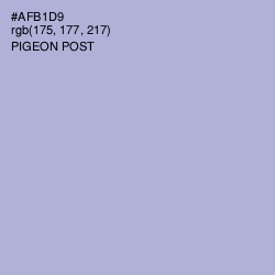 #AFB1D9 - Pigeon Post Color Image