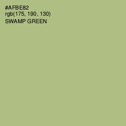 #AFBE82 - Swamp Green Color Image