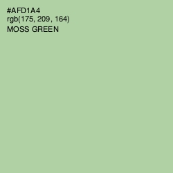 #AFD1A4 - Moss Green Color Image