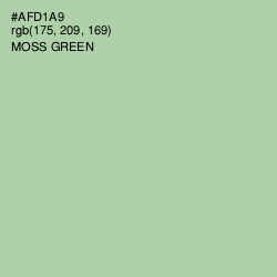 #AFD1A9 - Moss Green Color Image