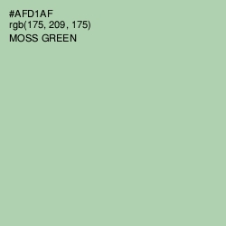 #AFD1AF - Moss Green Color Image