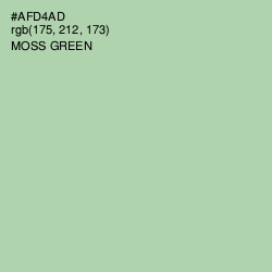 #AFD4AD - Moss Green Color Image