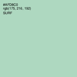 #AFD8C0 - Surf Color Image