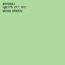 #AFD9A1 - Moss Green Color Image