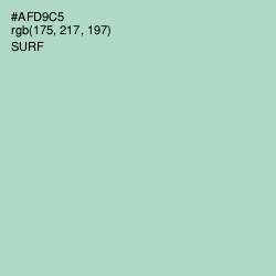 #AFD9C5 - Surf Color Image