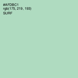#AFDBC1 - Surf Color Image