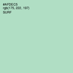 #AFDEC5 - Surf Color Image