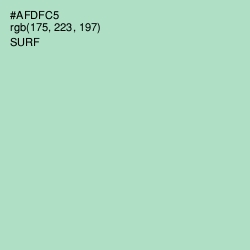 #AFDFC5 - Surf Color Image