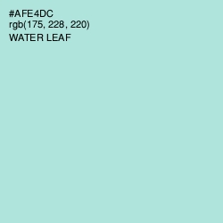 #AFE4DC - Water Leaf Color Image