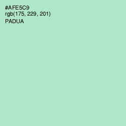 #AFE5C9 - Padua Color Image