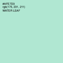 #AFE7D3 - Water Leaf Color Image