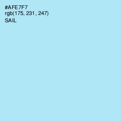#AFE7F7 - Sail Color Image