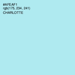 #AFEAF1 - Charlotte Color Image