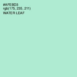 #AFEBD3 - Water Leaf Color Image