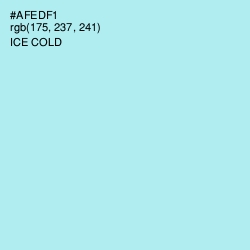 #AFEDF1 - Ice Cold Color Image