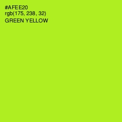 #AFEE20 - Green Yellow Color Image