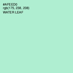 #AFEED0 - Water Leaf Color Image