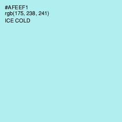#AFEEF1 - Ice Cold Color Image