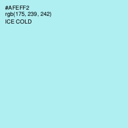 #AFEFF2 - Ice Cold Color Image