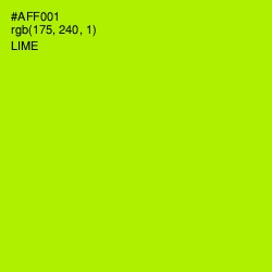 #AFF001 - Lime Color Image