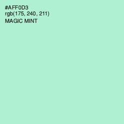 #AFF0D3 - Magic Mint Color Image