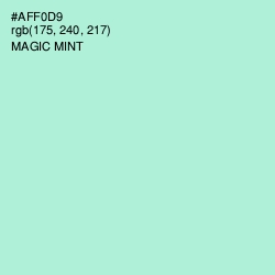 #AFF0D9 - Magic Mint Color Image