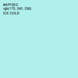 #AFF0EC - Ice Cold Color Image