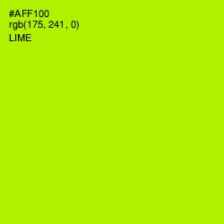 #AFF100 - Lime Color Image