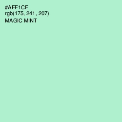 #AFF1CF - Magic Mint Color Image