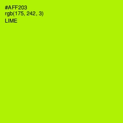 #AFF203 - Lime Color Image