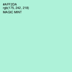 #AFF2DA - Magic Mint Color Image