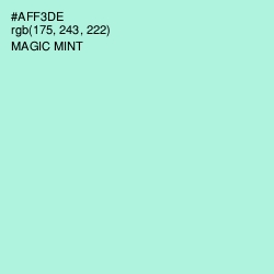 #AFF3DE - Magic Mint Color Image