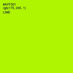 #AFF501 - Lime Color Image