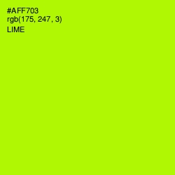 #AFF703 - Lime Color Image