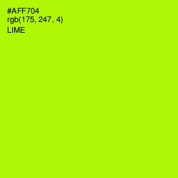 #AFF704 - Lime Color Image