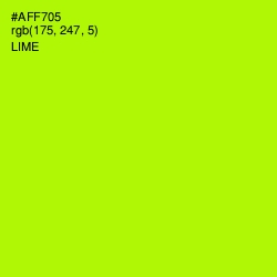 #AFF705 - Lime Color Image