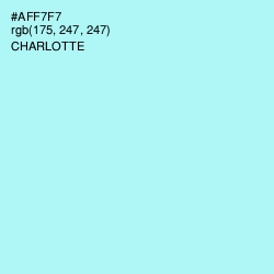 #AFF7F7 - Charlotte Color Image