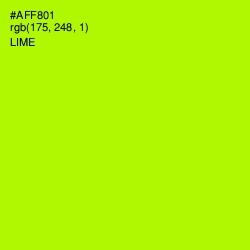 #AFF801 - Lime Color Image