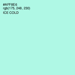 #AFF8E6 - Ice Cold Color Image