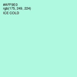 #AFF9E0 - Ice Cold Color Image