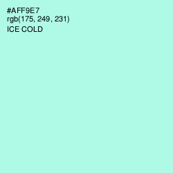 #AFF9E7 - Ice Cold Color Image