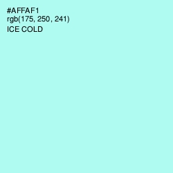 #AFFAF1 - Ice Cold Color Image