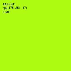 #AFFB11 - Lime Color Image