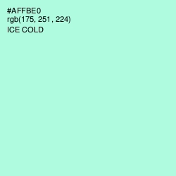 #AFFBE0 - Ice Cold Color Image