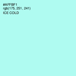 #AFFBF1 - Ice Cold Color Image