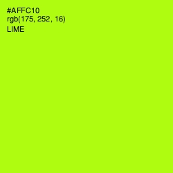 #AFFC10 - Lime Color Image