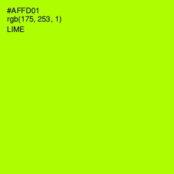 #AFFD01 - Lime Color Image