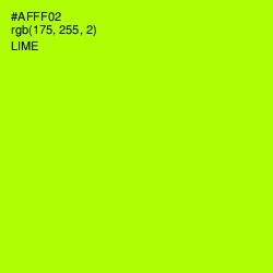 #AFFF02 - Lime Color Image